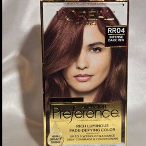 L'OREAL Paris Superior Preference Hair Color RR04 Intense Dark Red NEW IMPROVED